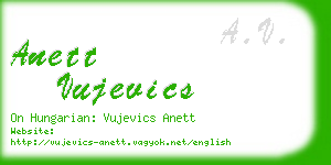 anett vujevics business card